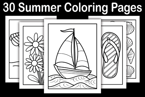 30 Summer Coloring Pages for Creative Adults