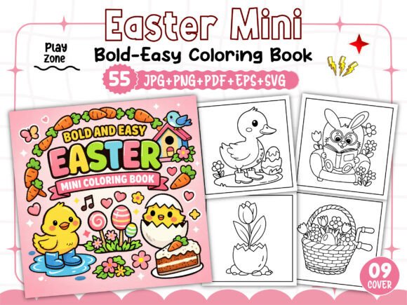 Bold and Easy Easter Mini Coloring Pages: A Creative Resource for Modern Creatives