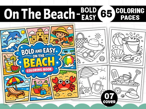 Bold Easy on the Beach Coloring Book