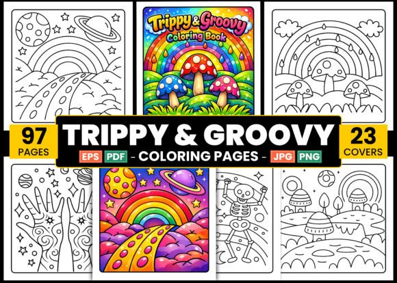 Bold Easy Trippy Groovy Coloring Pages – A Creative Escape for All Ages