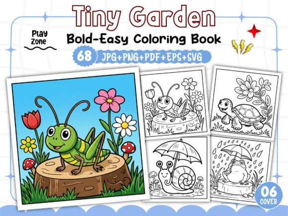 Building a Unique KDP Interior with Bold Easy Tiny Garden Coloring Pages