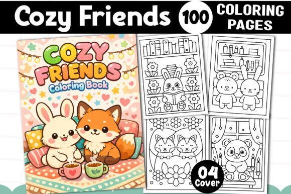 Cozy Friends Coloring Pages for Kids