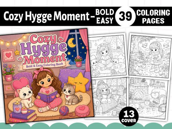 Cozy Hygge Coloring Book for KDP Interiors