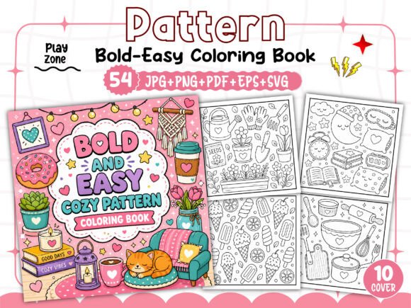 Crafting Distinctive KDP Interiors with Bold and Easy Pattern Coloring Pages