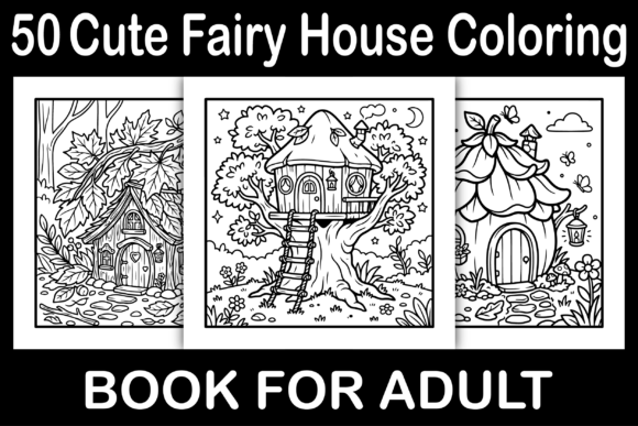 Cute Fairy House Coloring Pages
