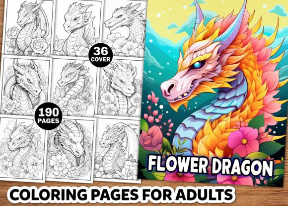 Flower Dragon Coloring Pages for Adults: A Practical Approach to KDP Interior Design and Creative Workflows