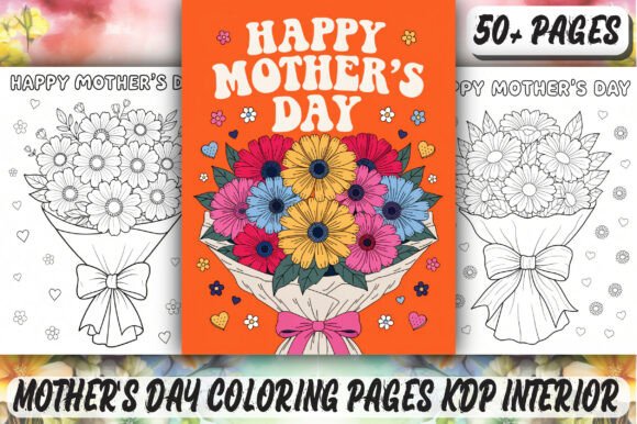 Mother s Day Coloring Pages KDP Interior
