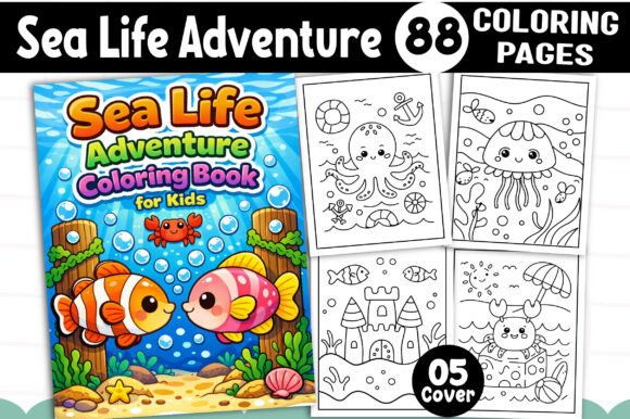 Sea Life Adventure Coloring Pages for Kids: Evaluating the All-in-One KDP Interior Bundle