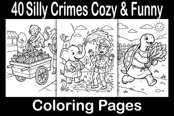 Silly Crimes Cozy Funny Coloring Pages: A Fresh Take on Relaxation and Creative Commerce
