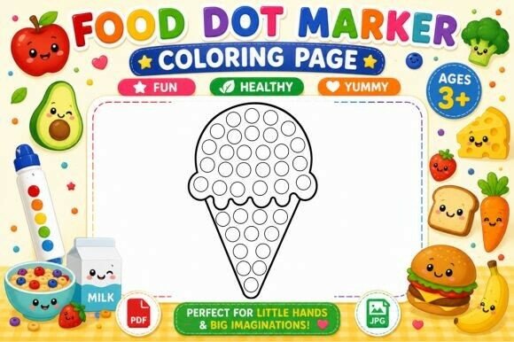 The Strategic Value of Food Dot Marker Coloring Pages in Early Education and KDP Publishing
