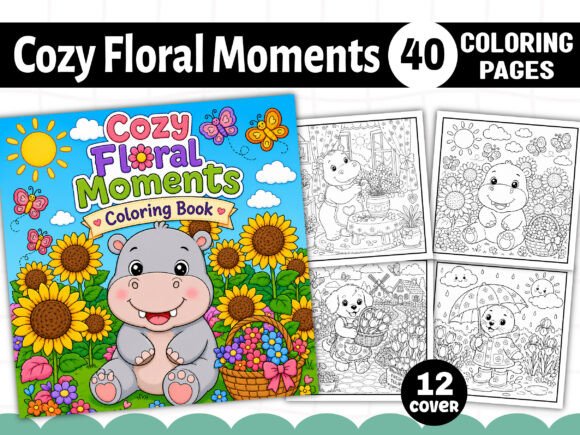 Unlock Creative Serenity with Cozy Floral Moments Coloring Pages for Your KDP Interior